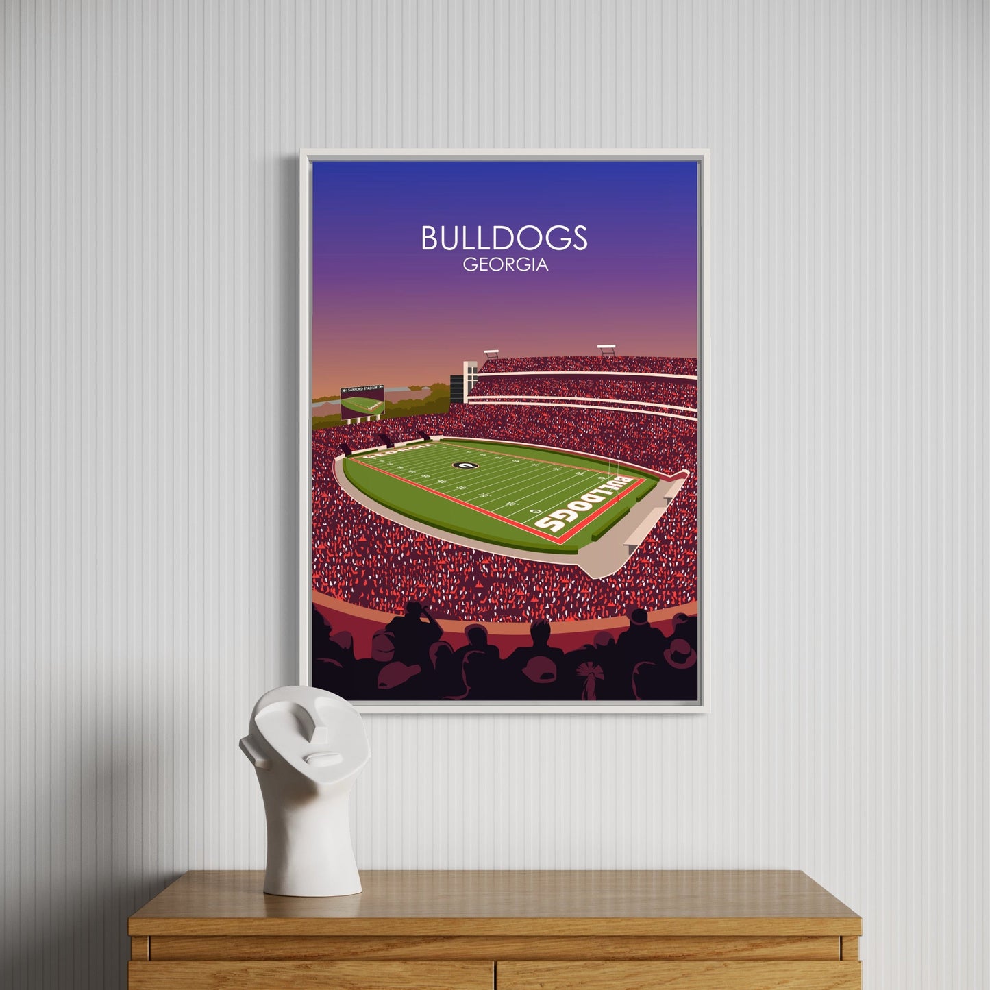 Georgia Bulldogs Poster | Sanford Stadium Poster | University of Georgia College Football Stadium Print