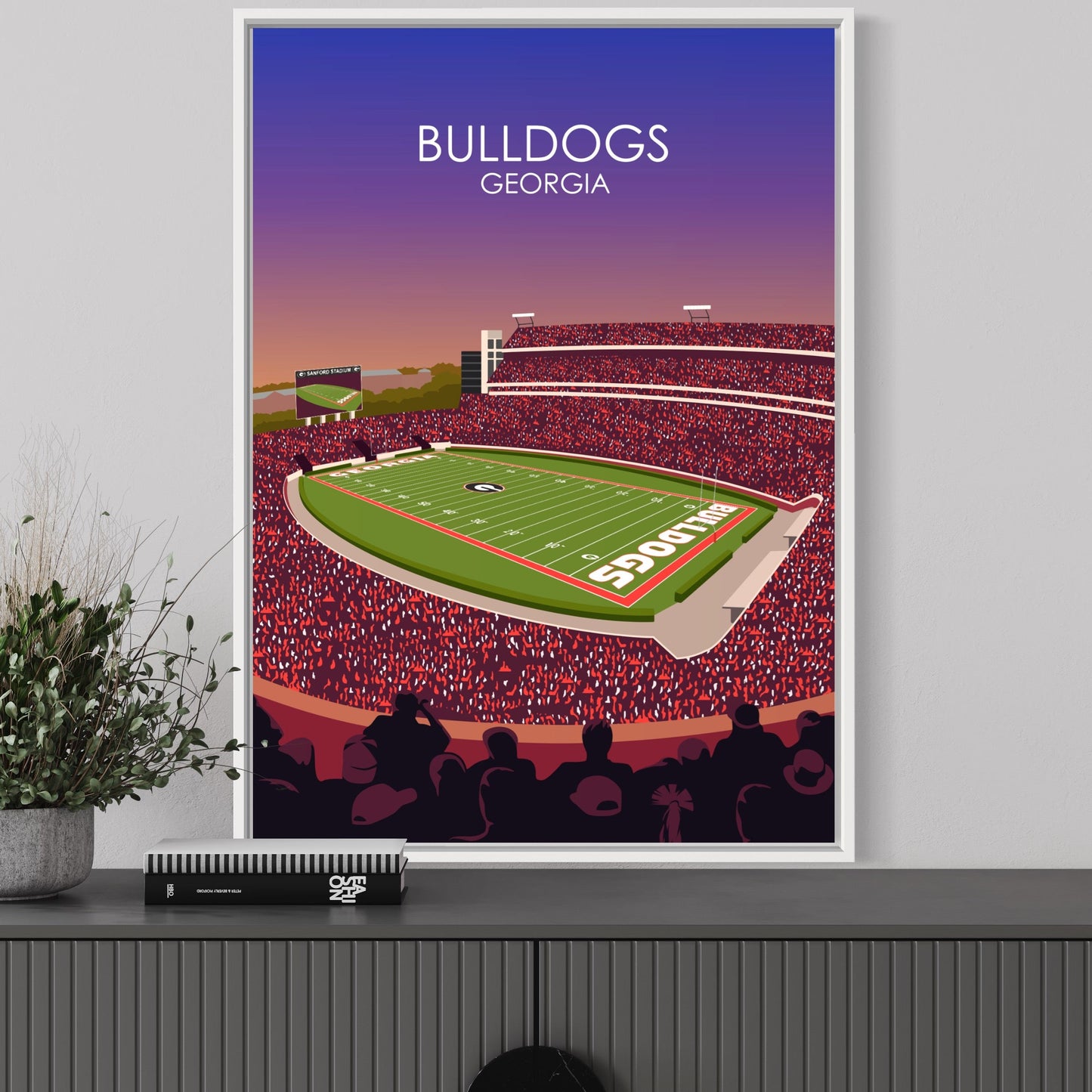 Georgia Bulldogs Poster | Sanford Stadium Poster | University of Georgia College Football Stadium Print