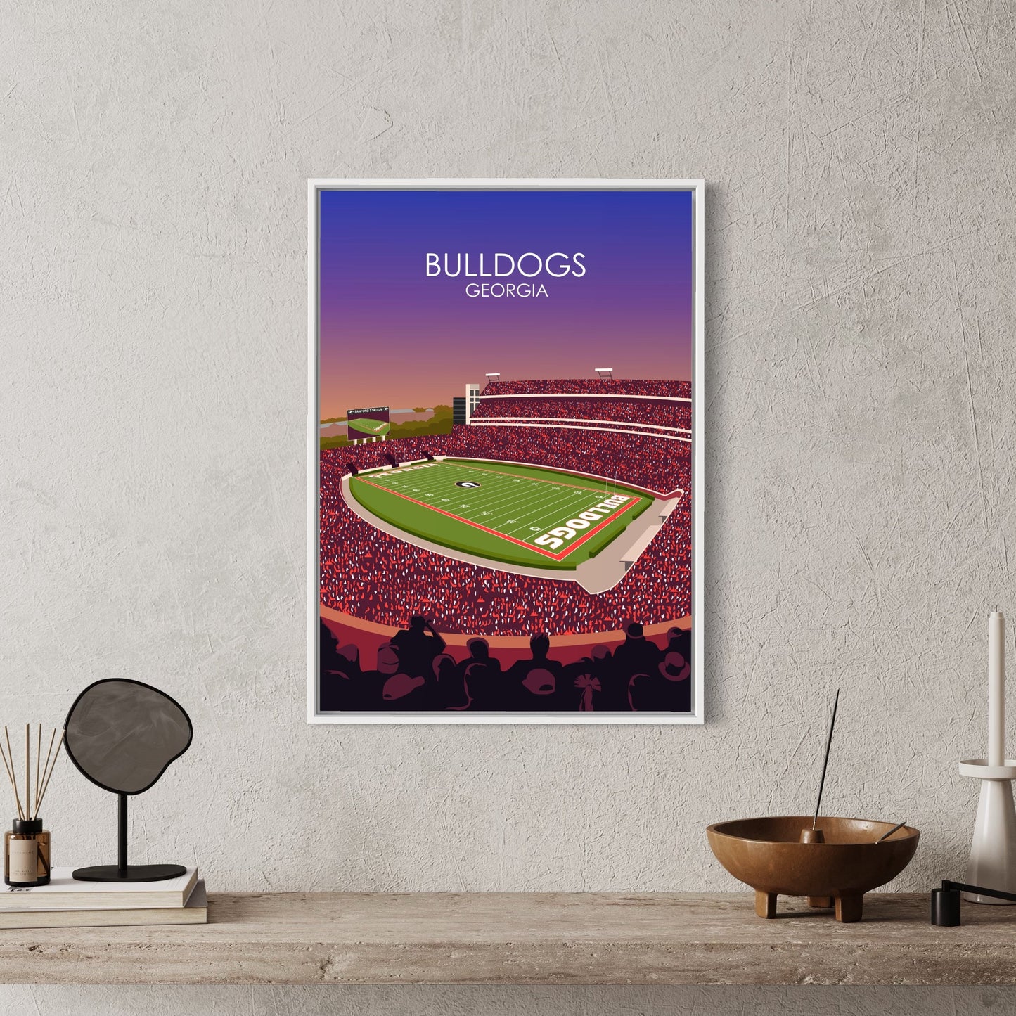 Georgia Bulldogs Poster | Sanford Stadium Poster | University of Georgia College Football Stadium Print