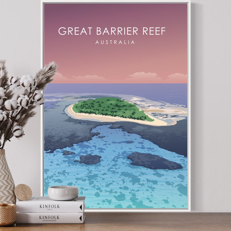 Great Barrier Reef Poster | Great Barrier Reef Print | Great Barrier Reef Pastel Wall Art