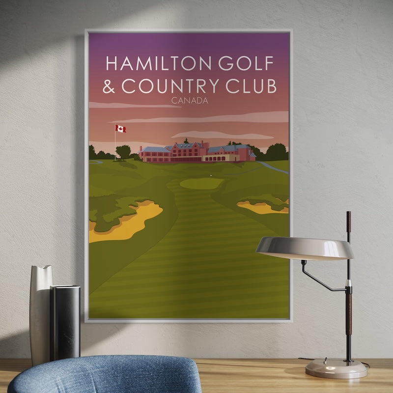 Hamilton Golf and Country Club PGA Golf Poster - Sunset