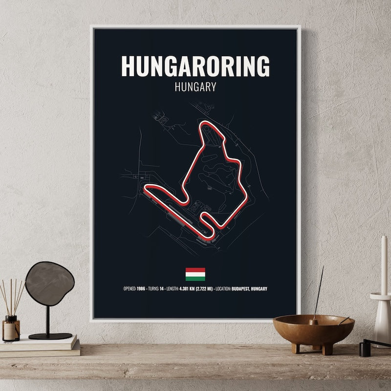 Hungaroring F1 Grand Prix Poster | Hungaroring F1 Grand Prix Print | Hungaroring F1 Grand Prix Wall Art