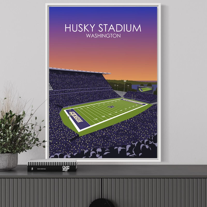 Husky Stadium Poster | University of Washington College Football Print
