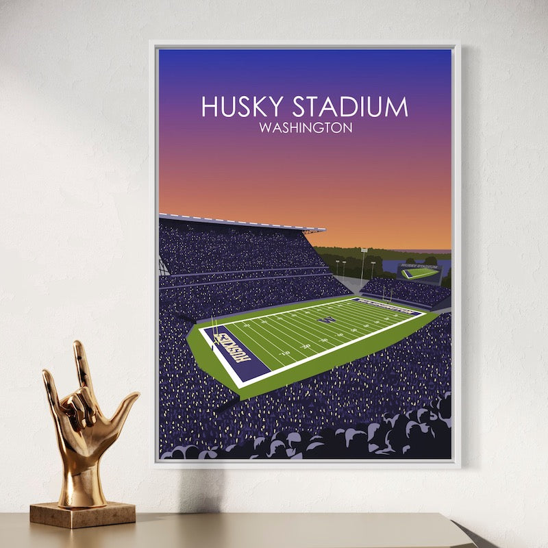 Husky Stadium Poster | University of Washington College Football Print
