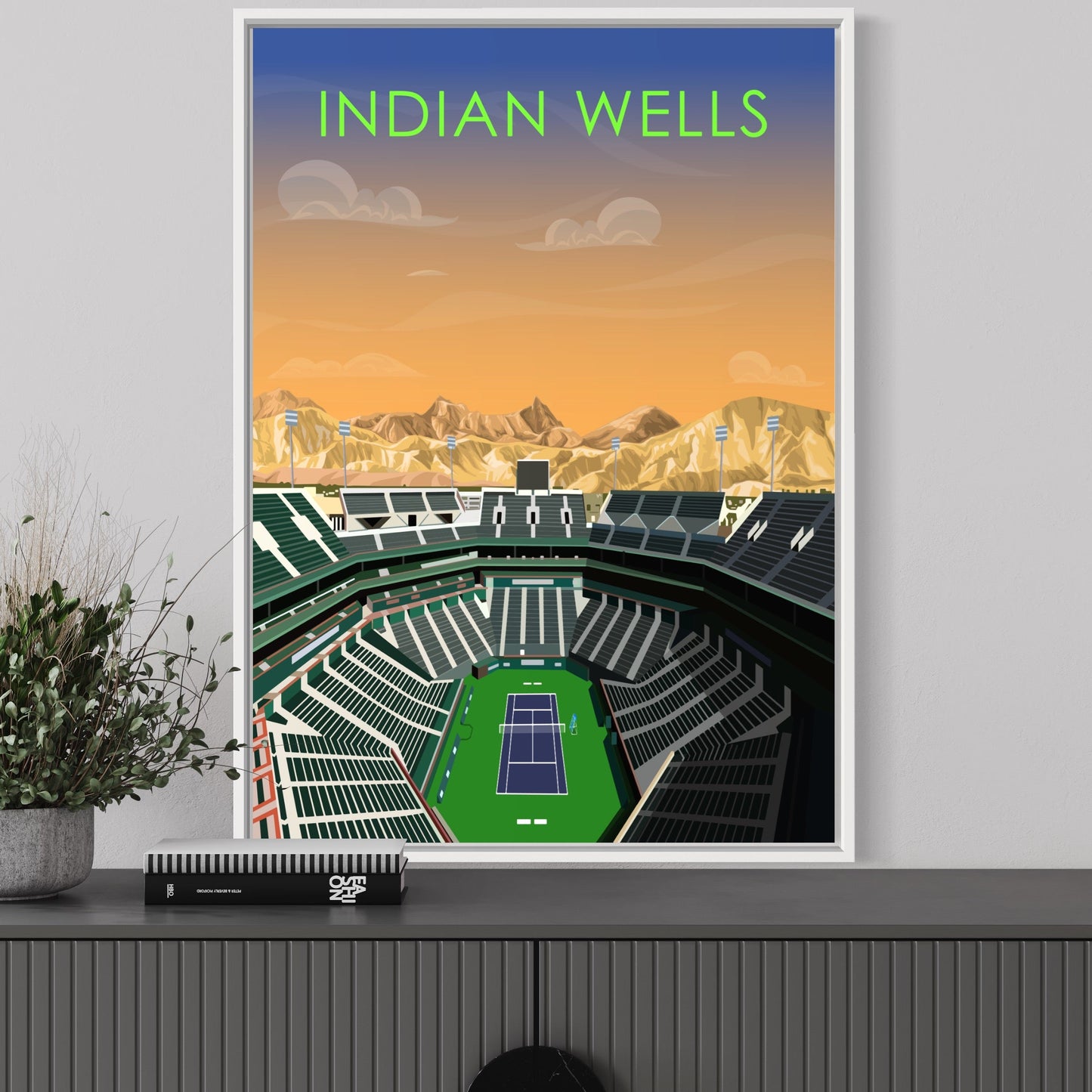 Indian Wells ATP/WTA Tennis Stadium Poster