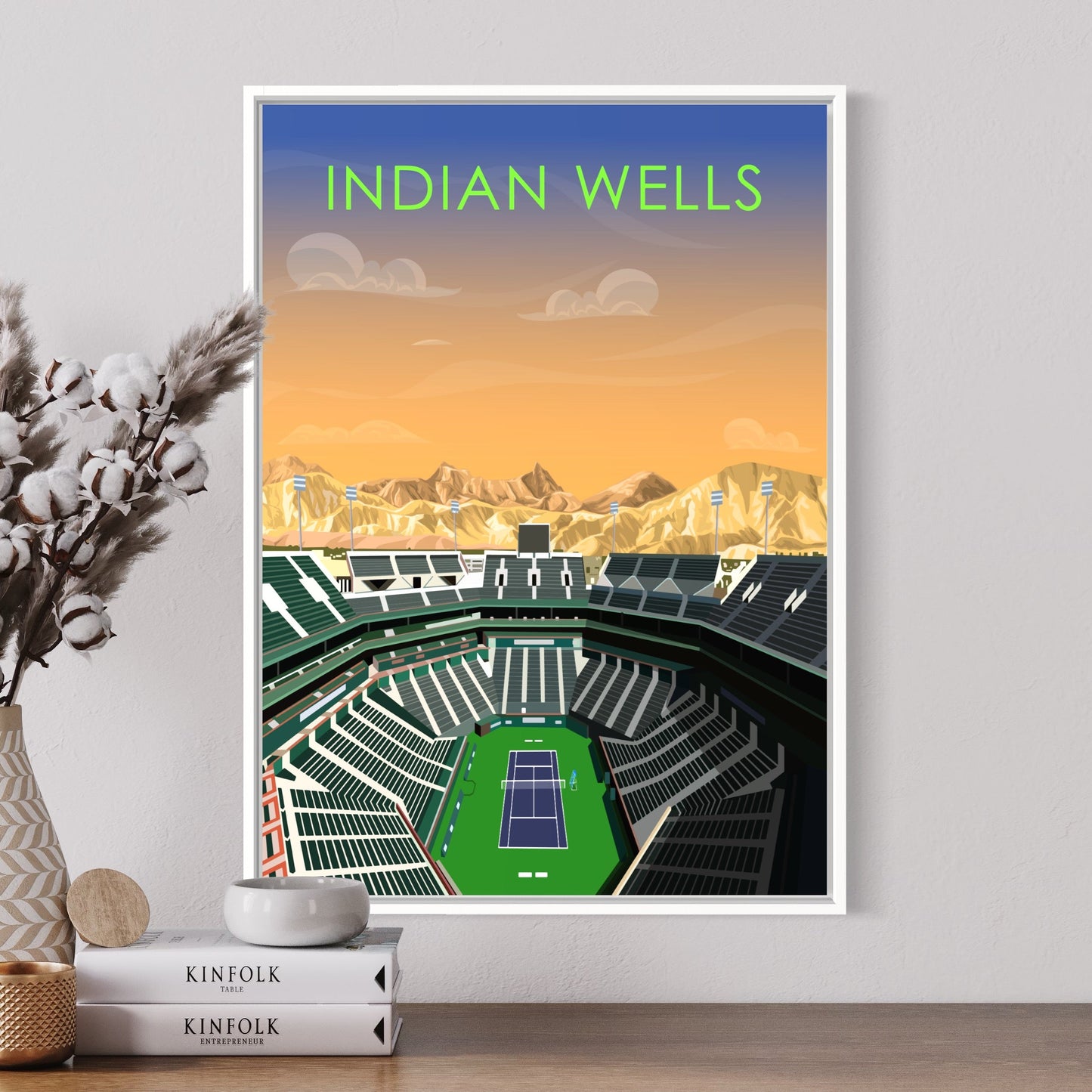 Indian Wells ATP/WTA Tennis Stadium Poster