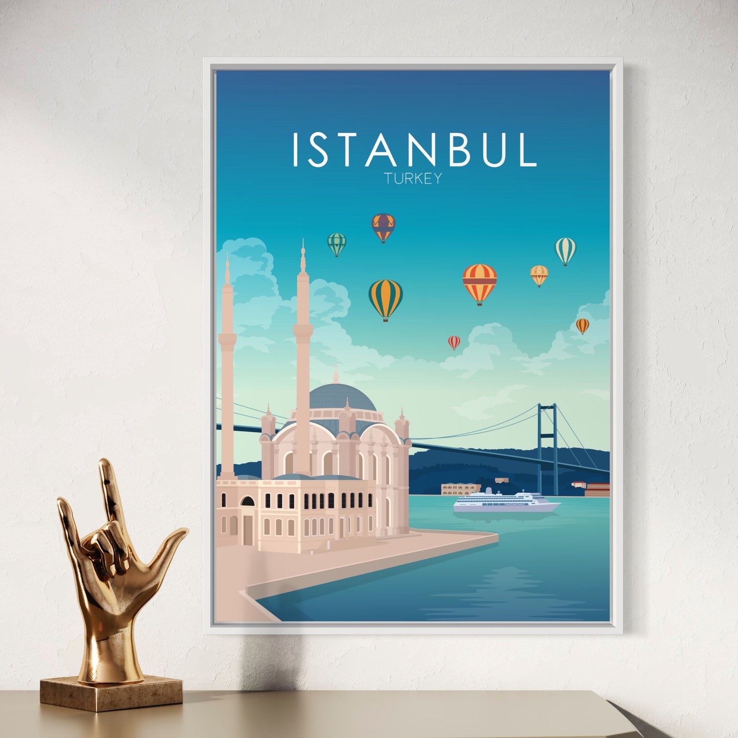 Istanbul Poster | Istanbul Wall Art | Istanbul Daytime Print