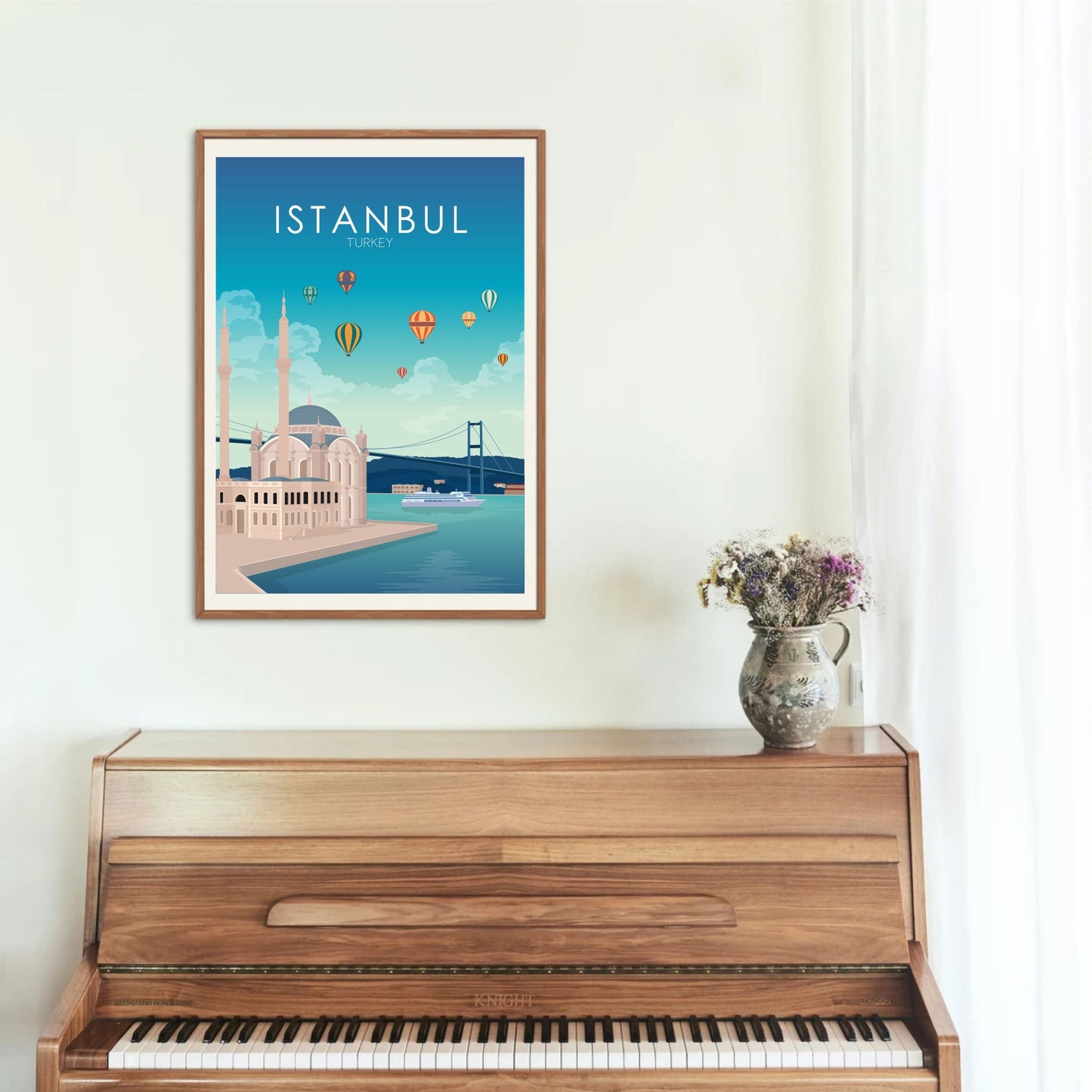 Istanbul Poster | Istanbul Wall Art | Istanbul Daytime Print