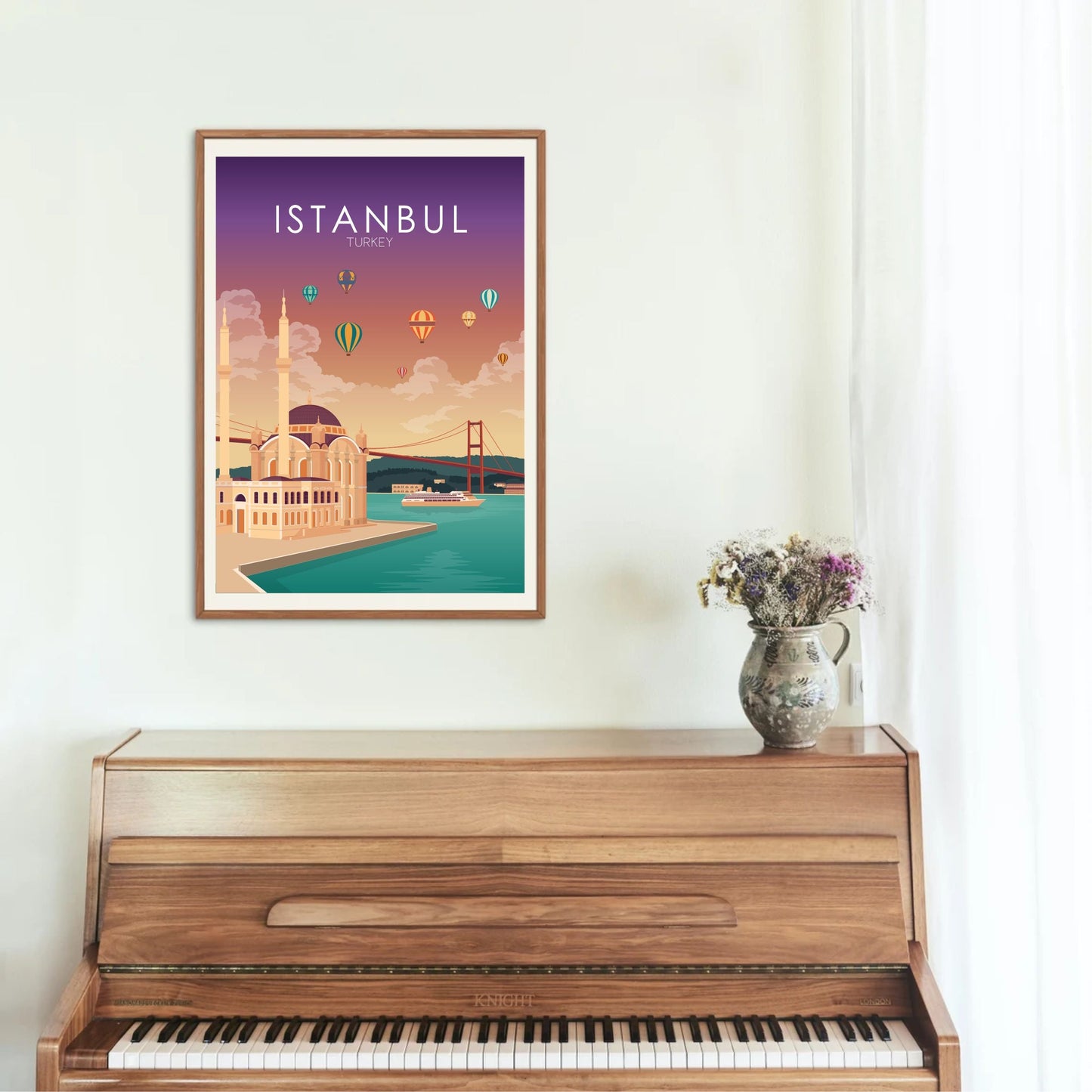 Istanbul Poster | Istanbul Wall Art | Istanbul Sunset Print