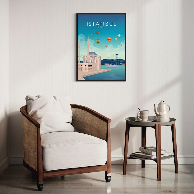Istanbul Poster | Istanbul Wall Art | Istanbul Daytime Print