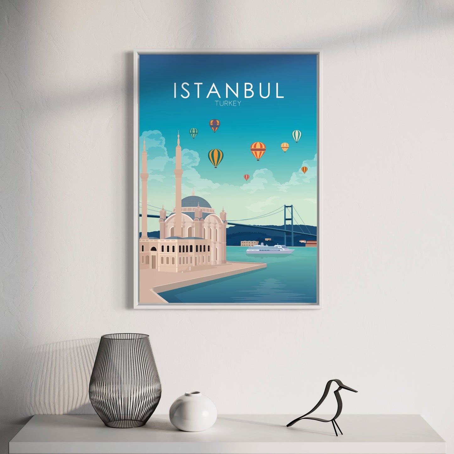 Istanbul Poster | Istanbul Wall Art | Istanbul Daytime Print