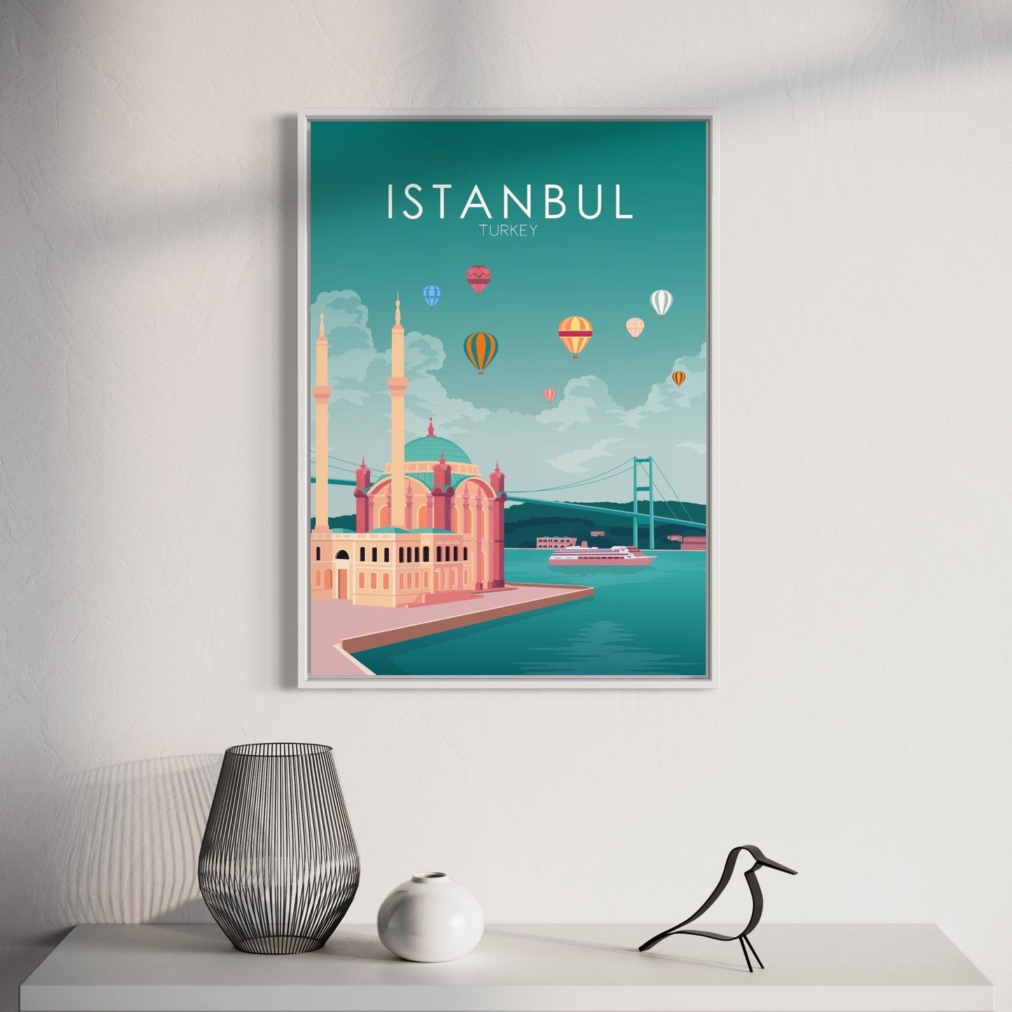 Istanbul Poster | Istanbul Wall Art | Istanbul Pastel Print
