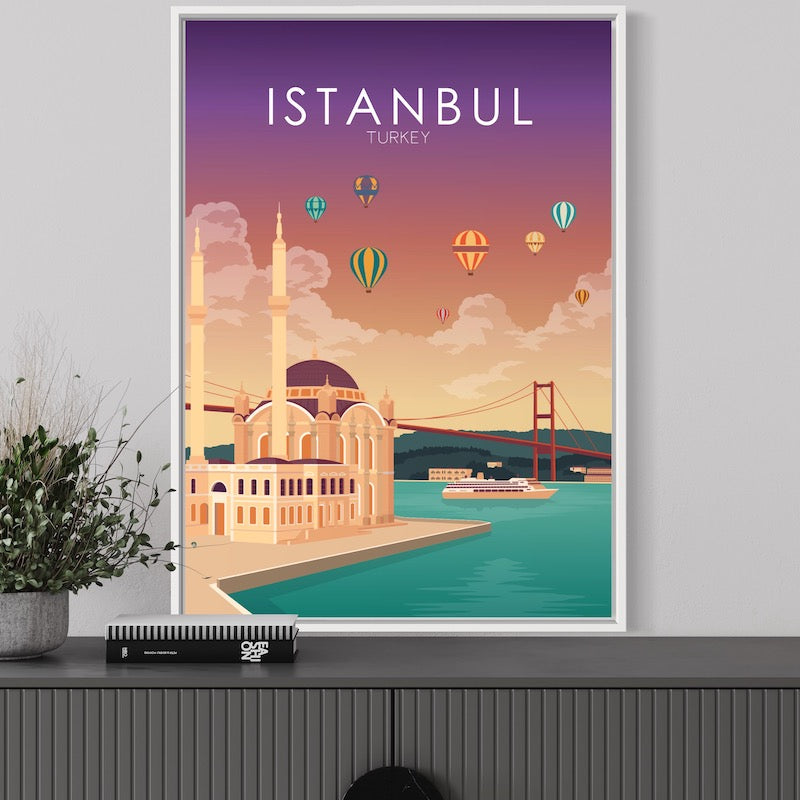 Istanbul Poster | Istanbul Wall Art | Istanbul Sunset Print