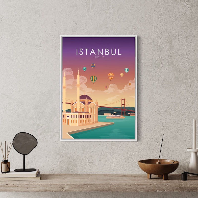 Istanbul Poster | Istanbul Wall Art | Istanbul Sunset Print
