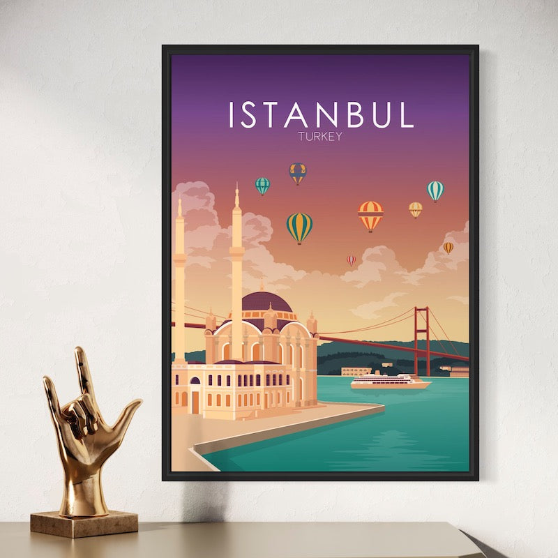 Istanbul Poster | Istanbul Wall Art | Istanbul Sunset Print