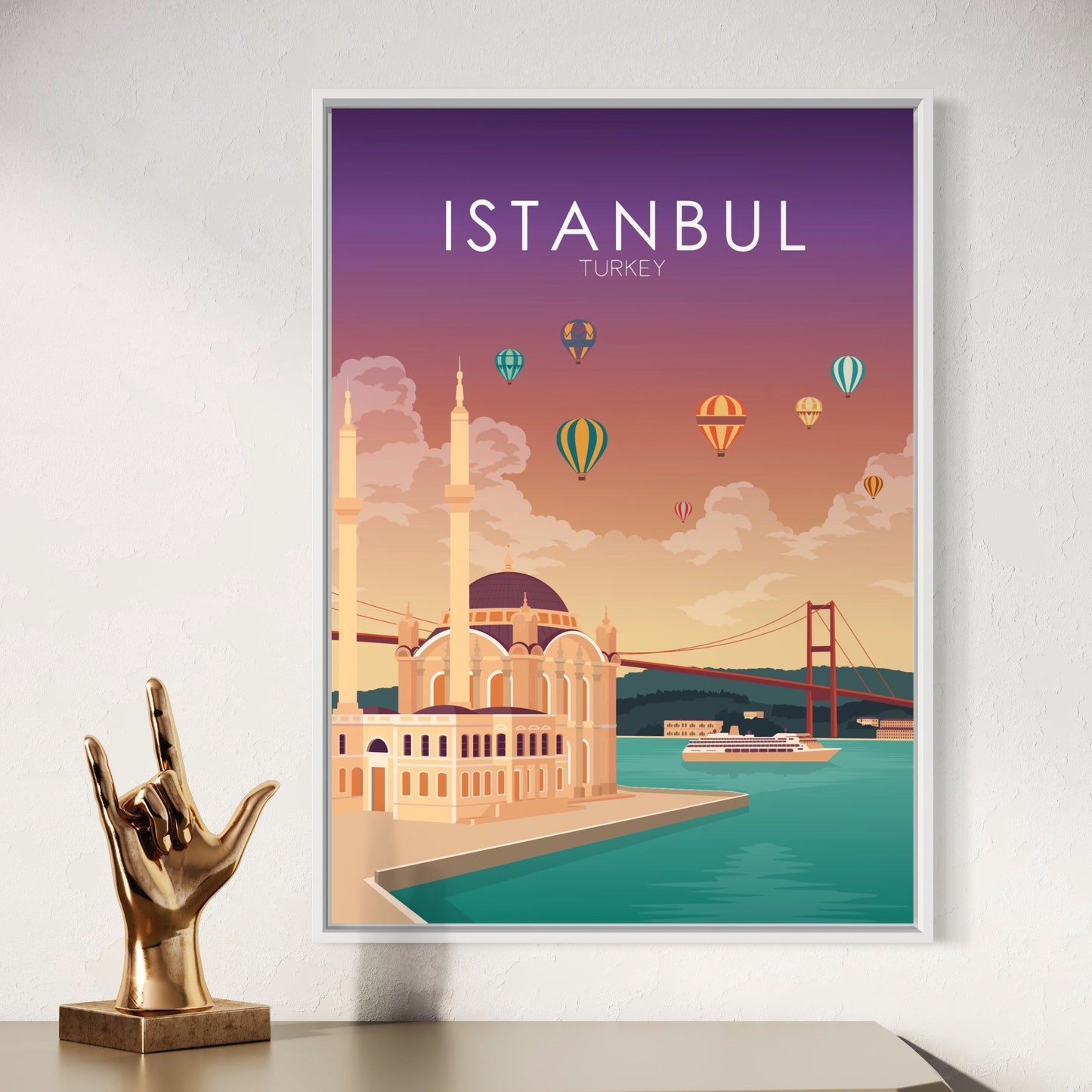 Istanbul Poster | Istanbul Wall Art | Istanbul Sunset Print