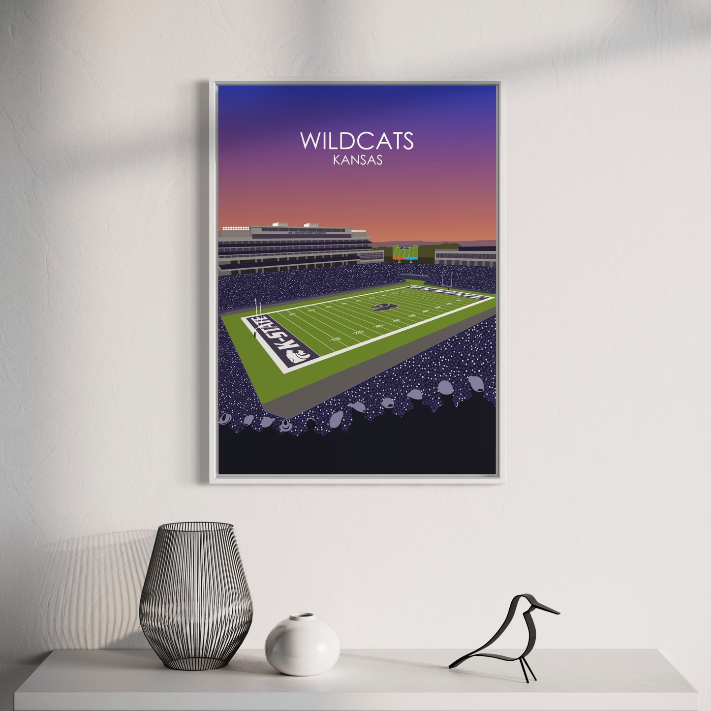 Bill Snyder Family Football Stadium Poster | University of Kansas State Wildcats College Football Stadium Print