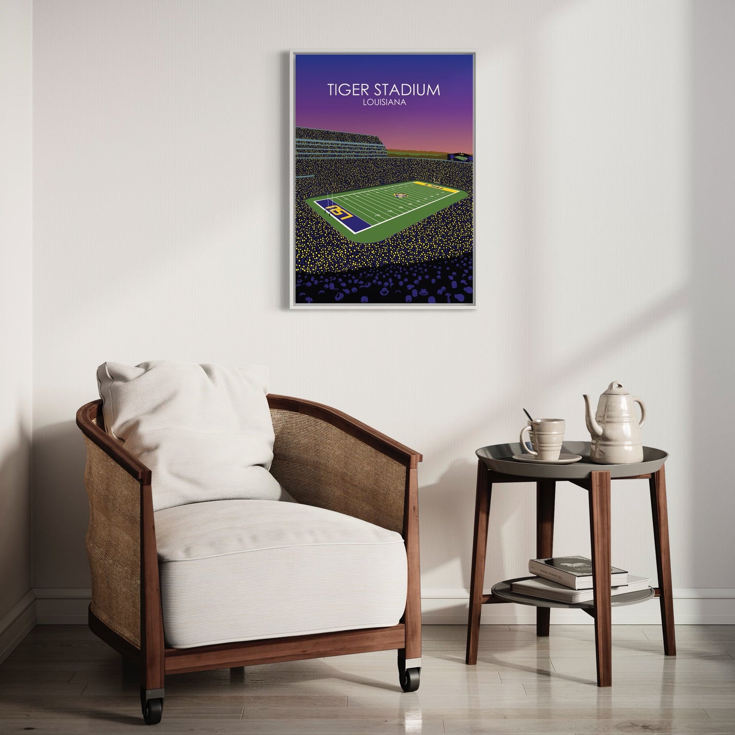 Tiger Stadium Poster | LSU Print | University of Louisiana College Football Stadium Print