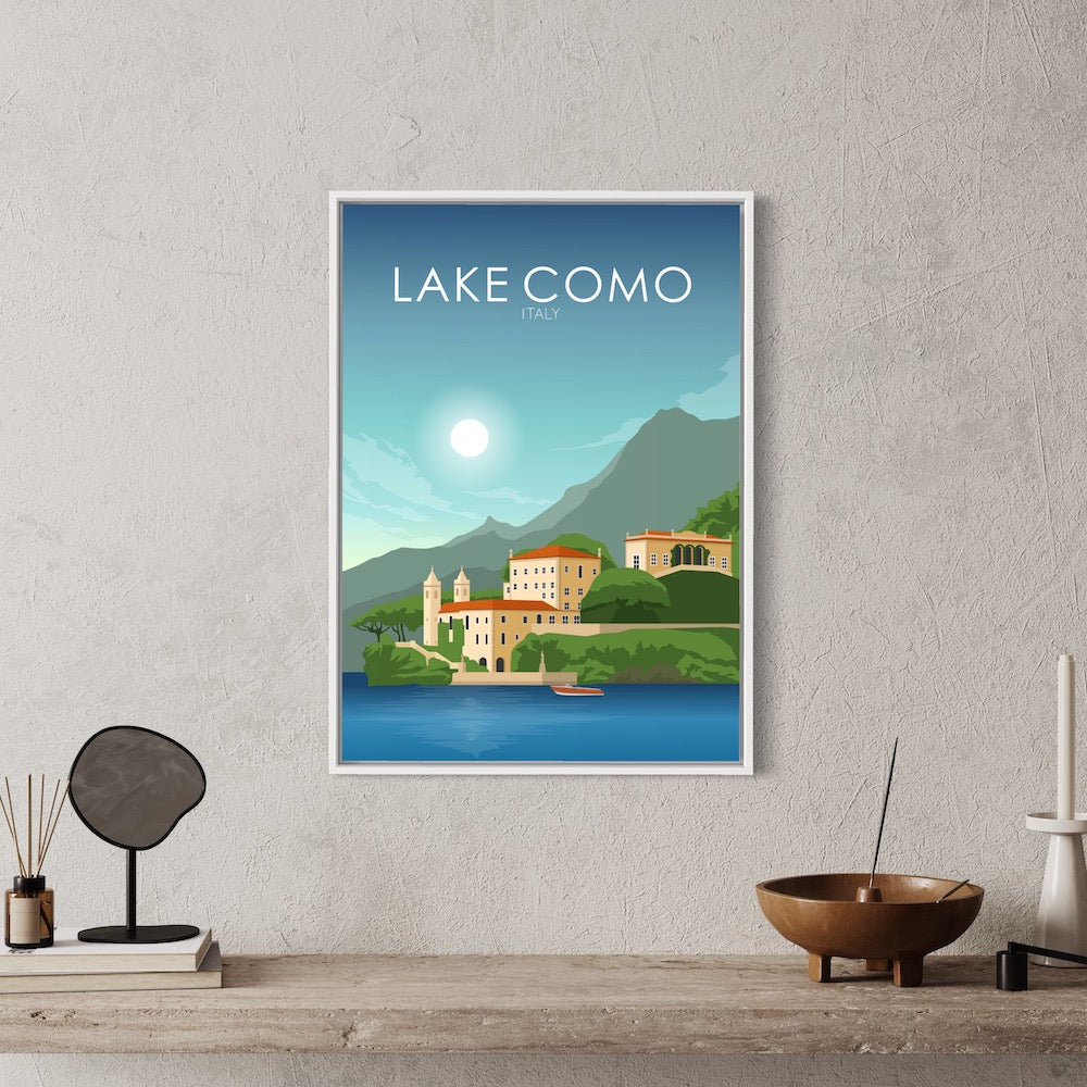 Lake Como Poster | Lake Como Wall Art | Lake Como Daytime Print