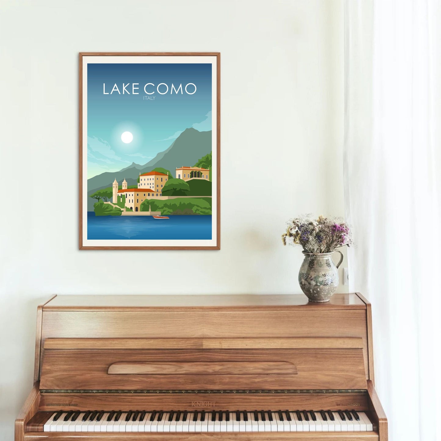 Lake Como Poster | Lake Como Wall Art | Lake Como Daytime Print