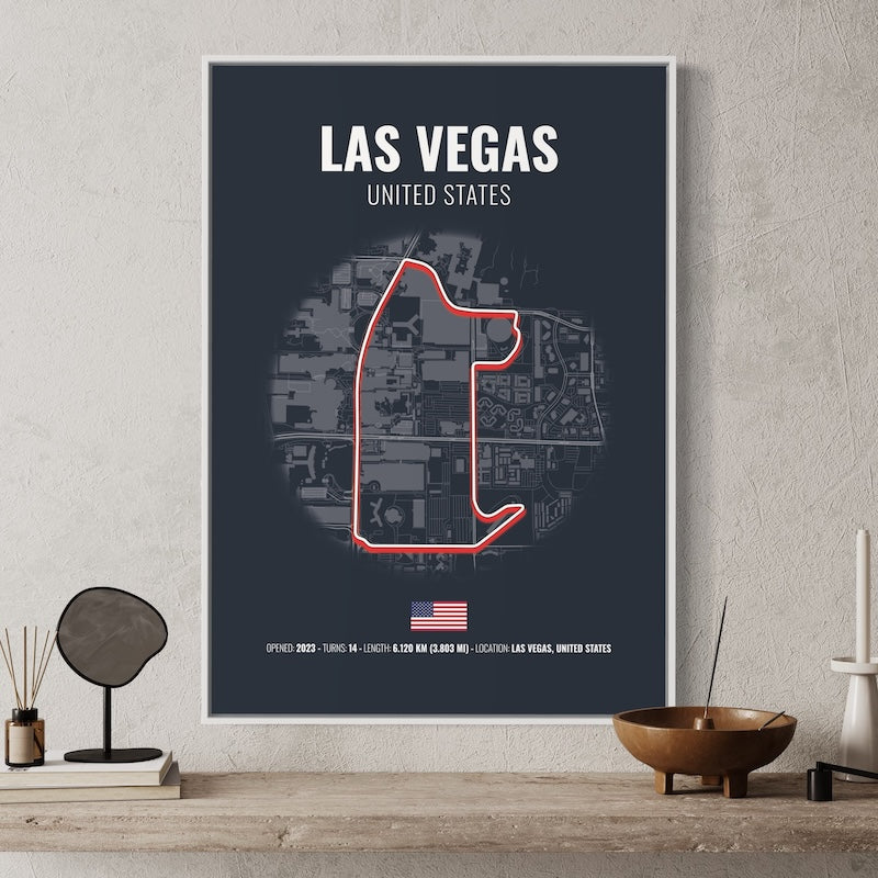 Las Vegas Formula 1 Poster | Las Vegas Formula 1 Print | Las Vegas Formula 1 Wall Art