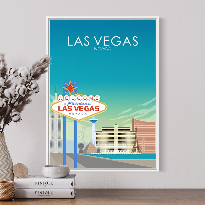 Las Vegas Poster | Las Vegas Wall Art | Las Vegas Daytime Print
