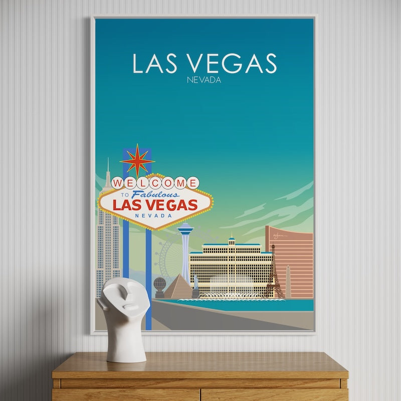 Las Vegas Poster | Las Vegas Wall Art | Las Vegas Daytime Print