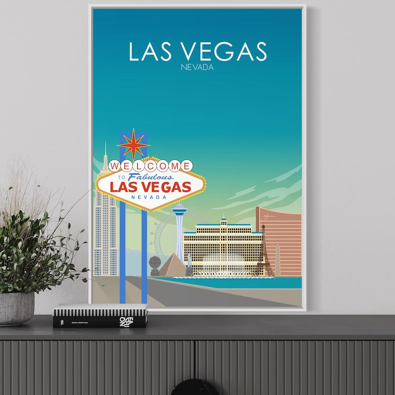 Las Vegas Poster | Las Vegas Wall Art | Las Vegas Daytime Print