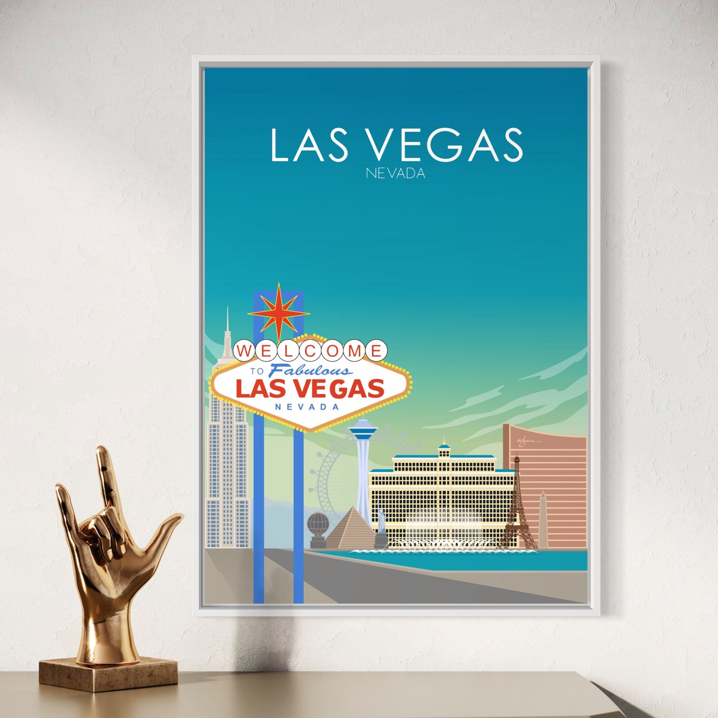 Las Vegas Poster | Las Vegas Wall Art | Las Vegas Daytime Print