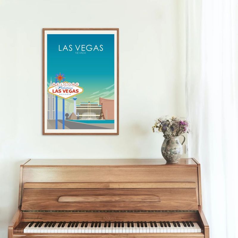 Las Vegas Poster | Las Vegas Wall Art | Las Vegas Daytime Print