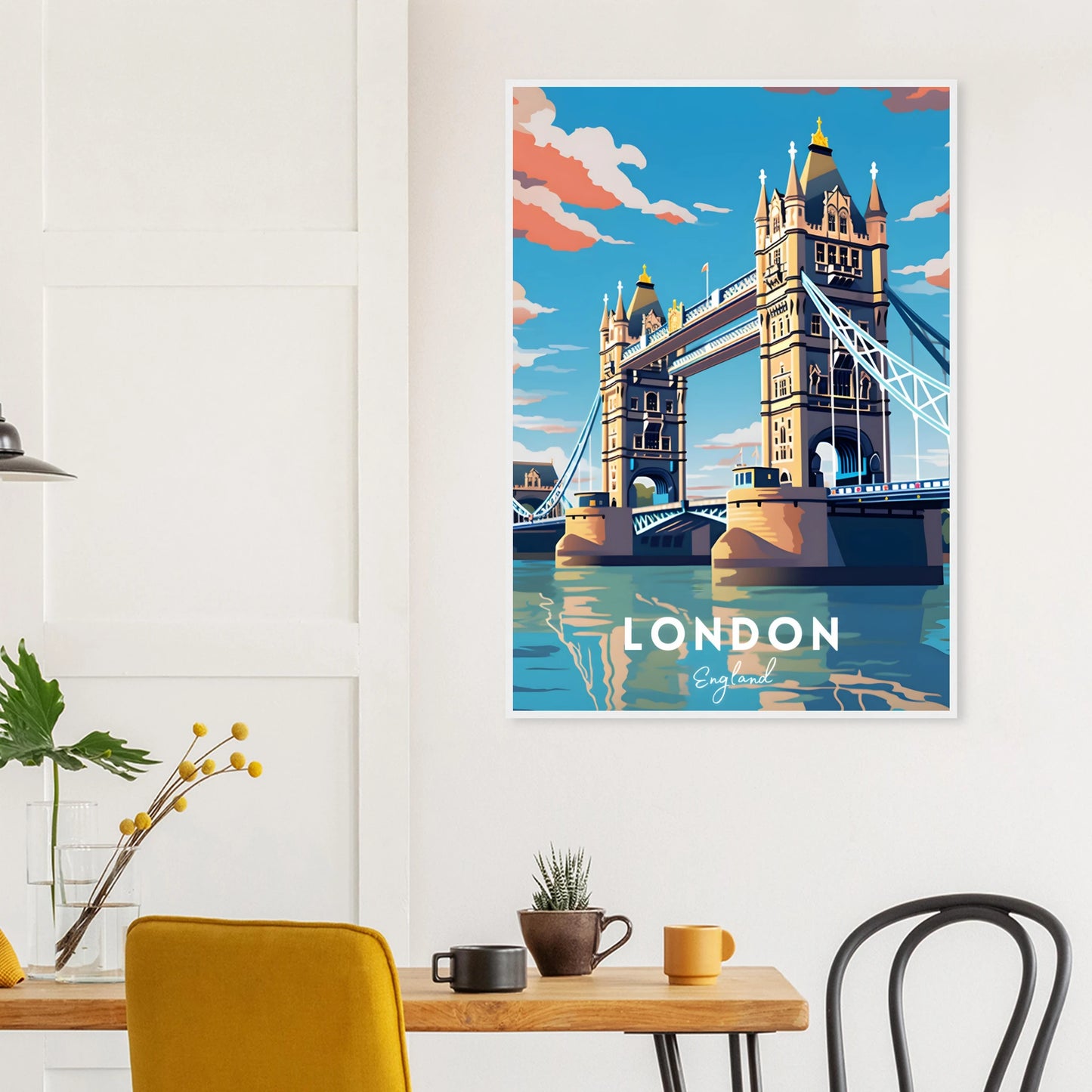 London Poster Kitchen Mockup