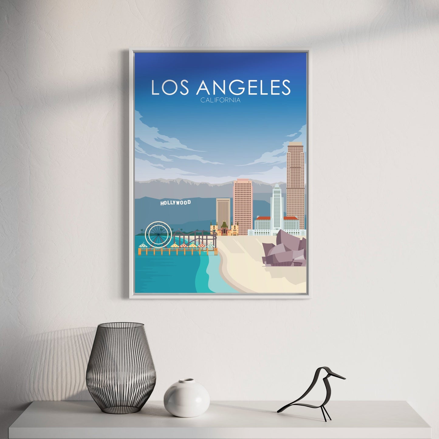 Los Angeles Poster | Los Angeles Wall Art | Los Angeles Daytime Print