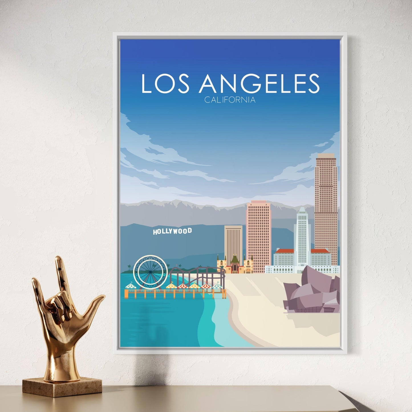 Los Angeles Poster | Los Angeles Wall Art | Los Angeles Daytime Print