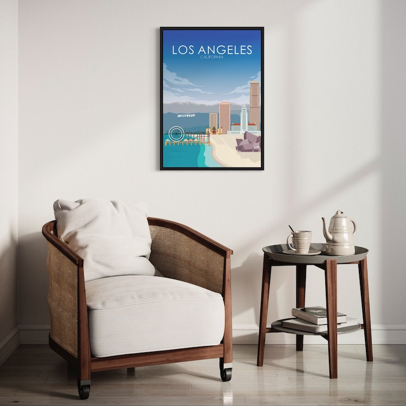 Los Angeles Poster | Los Angeles Wall Art | Los Angeles Daytime Print