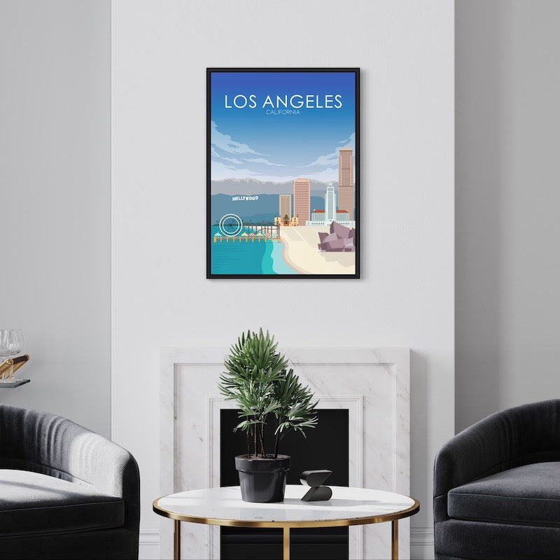 Los Angeles Poster | Los Angeles Wall Art | Los Angeles Daytime Print