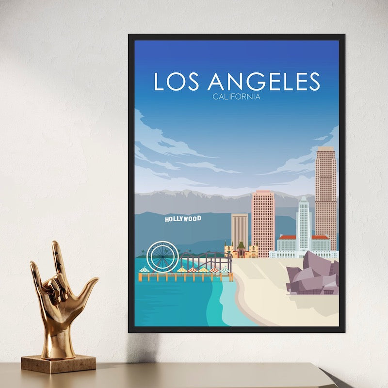 Los Angeles Poster | Los Angeles Wall Art | Los Angeles Daytime Print