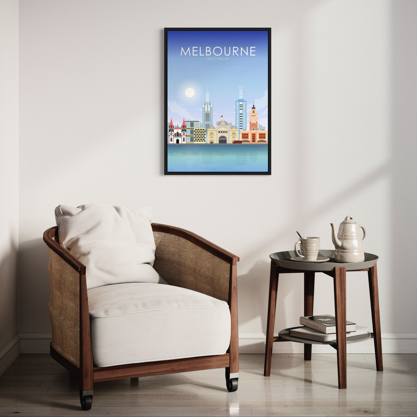 Melbourne Poster | Melbourne Wall Art | Melbourne Daytime Print