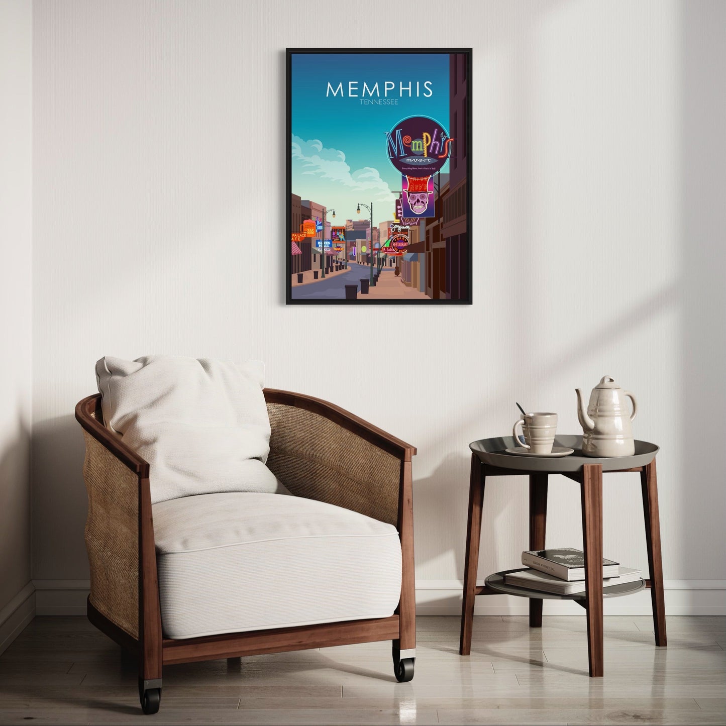 Memphis Poster | Memphis Wall Art | Memphis Daytime Print