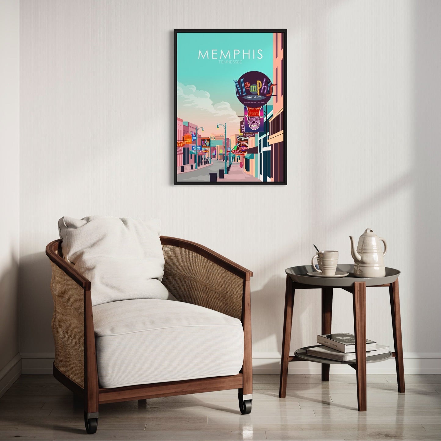 Memphis Poster | Memphis Wall Art | Memphis Pastel Print
