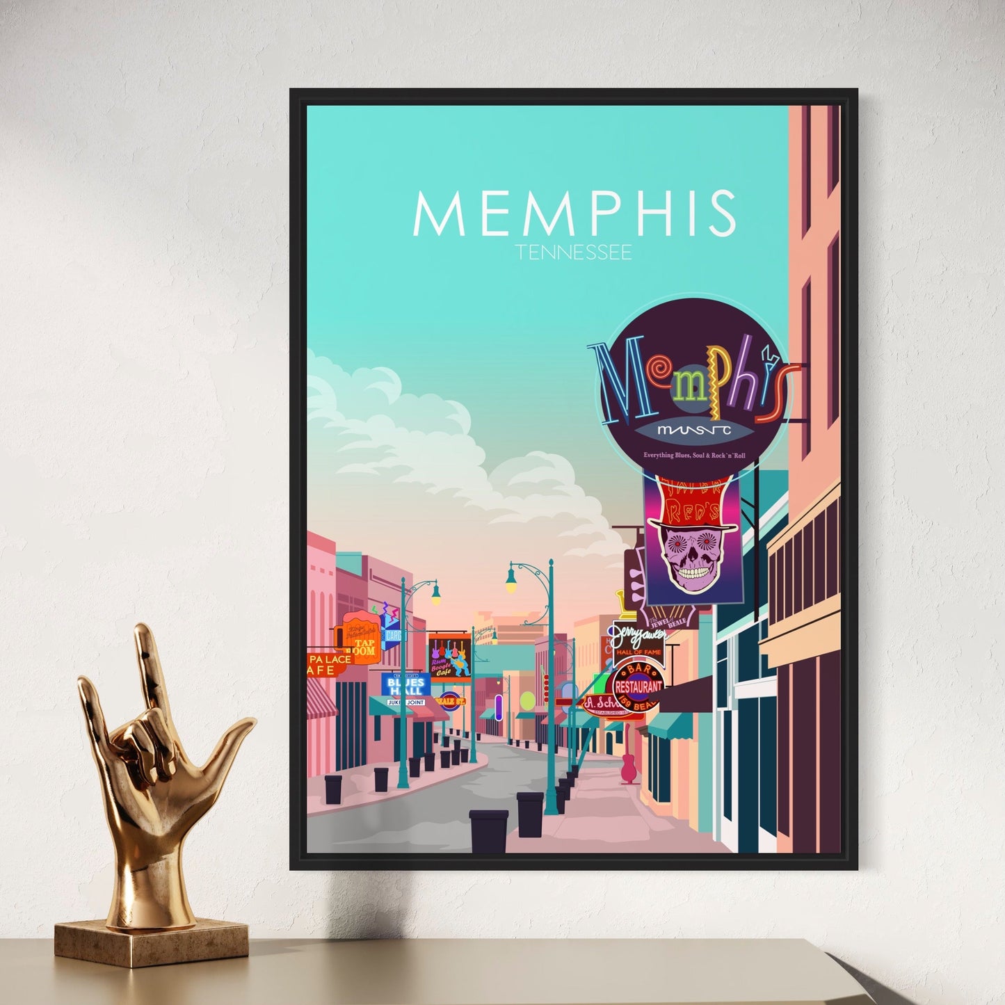 Memphis Poster | Memphis Wall Art | Memphis Pastel Print