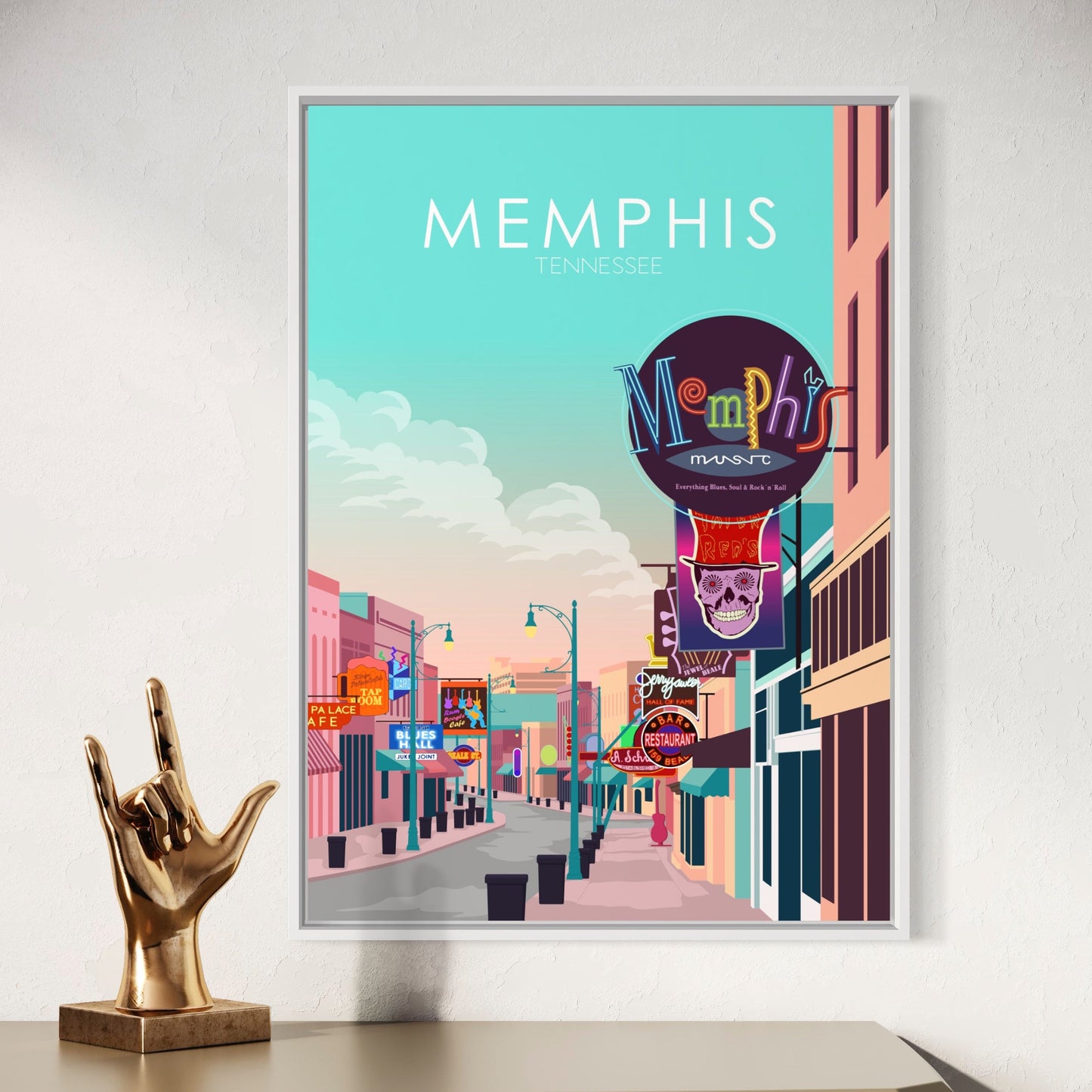 Memphis Poster | Memphis Wall Art | Memphis Pastel Print