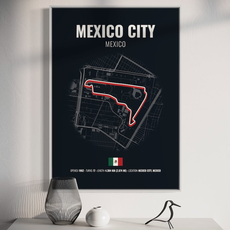 Mexico City Formula 1 Poster | Mexico City Formula 1 Print | Mexico City Formula 1 Wall Art