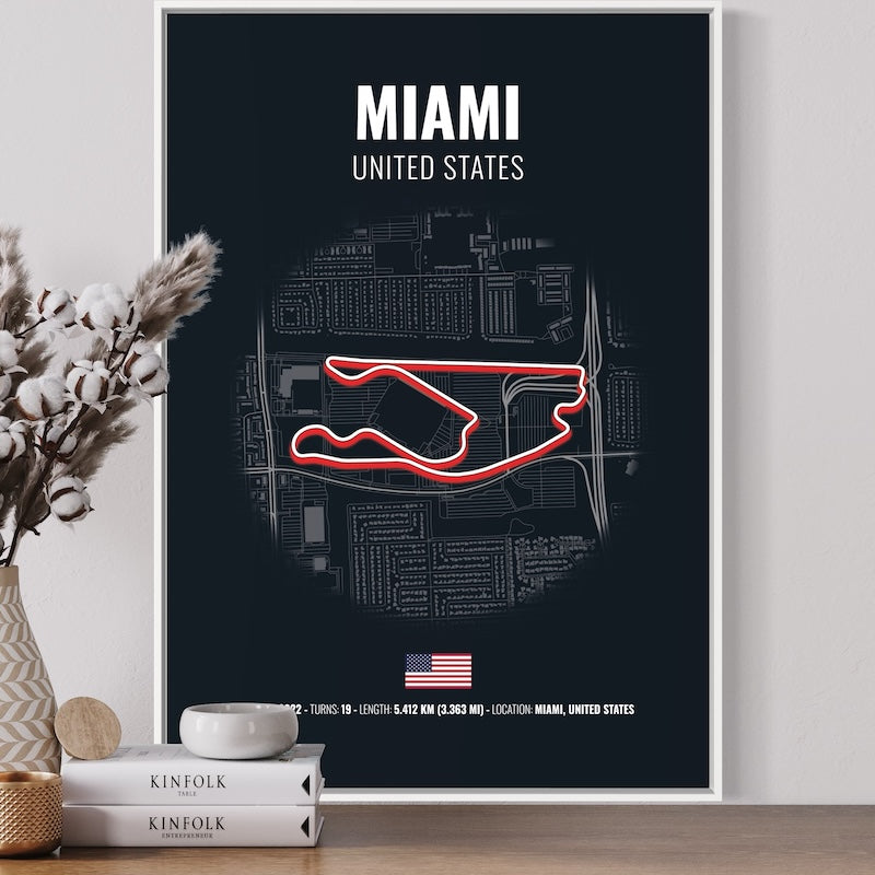 Miami F1 Grand Prix Poster | Miami F1 Grand Prix Print | Miami F1 Grand Prix Wall Art