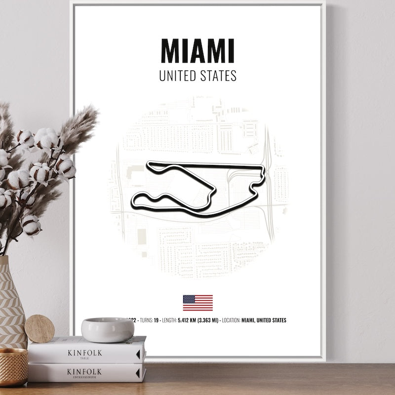 Miami F1 Grand Prix Poster | Miami F1 Grand Prix Print | Miami F1 Grand Prix Wall Art
