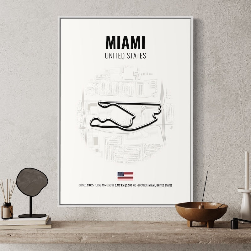 Miami F1 Grand Prix Poster | Miami F1 Grand Prix Print | Miami F1 Grand Prix Wall Art