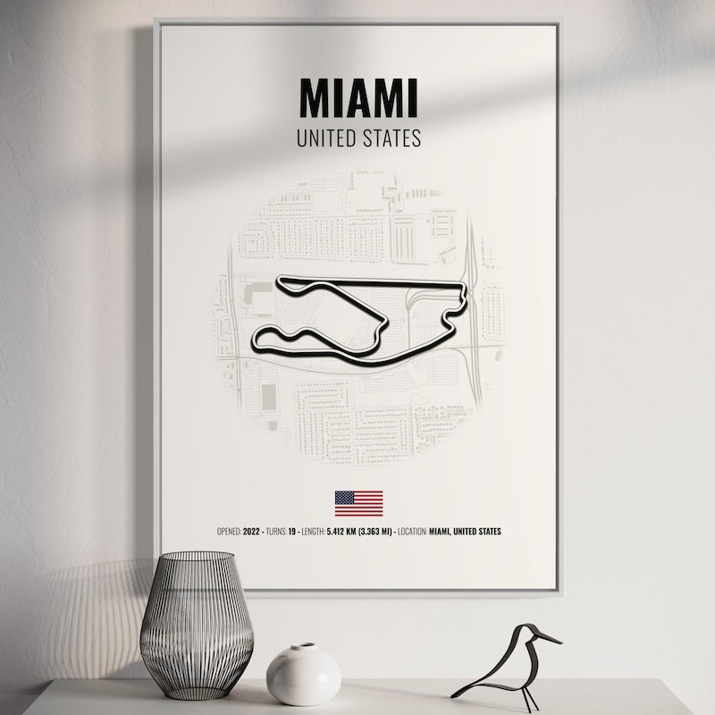 Miami F1 Grand Prix Poster | Miami F1 Grand Prix Print | Miami F1 Grand Prix Wall Art