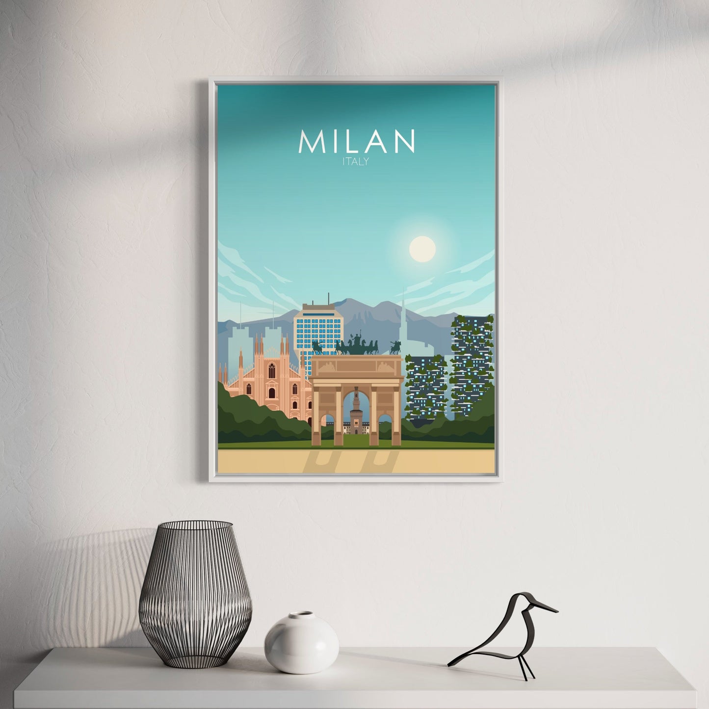 Milan Poster | Milan Wall Art | Milan Daytime Print