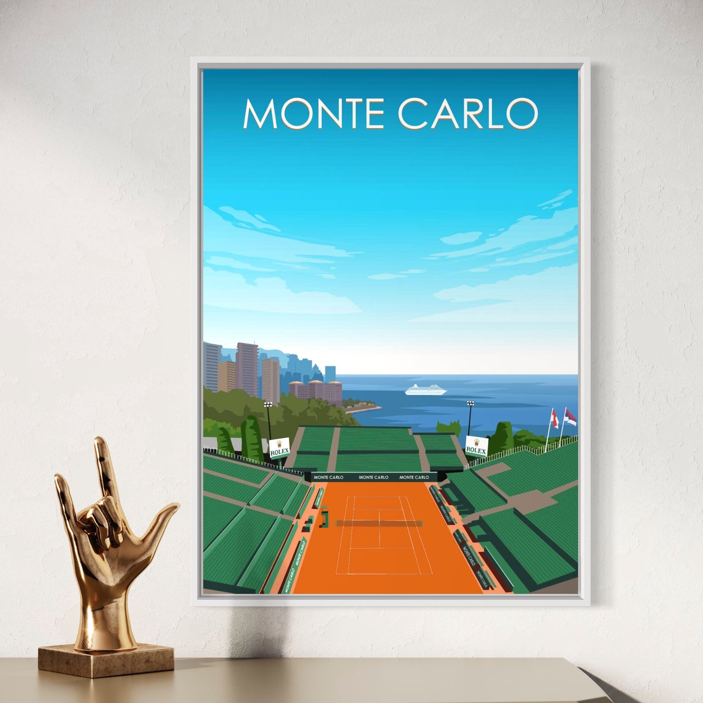 Monte Carlo ATP Masters Tennis Stadium Poster
