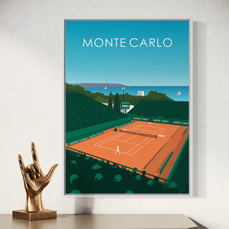 Monte Carlo Tennis Poster  | Monte Carlo Tennis Print | Monte Carlo Tennis Wall Art