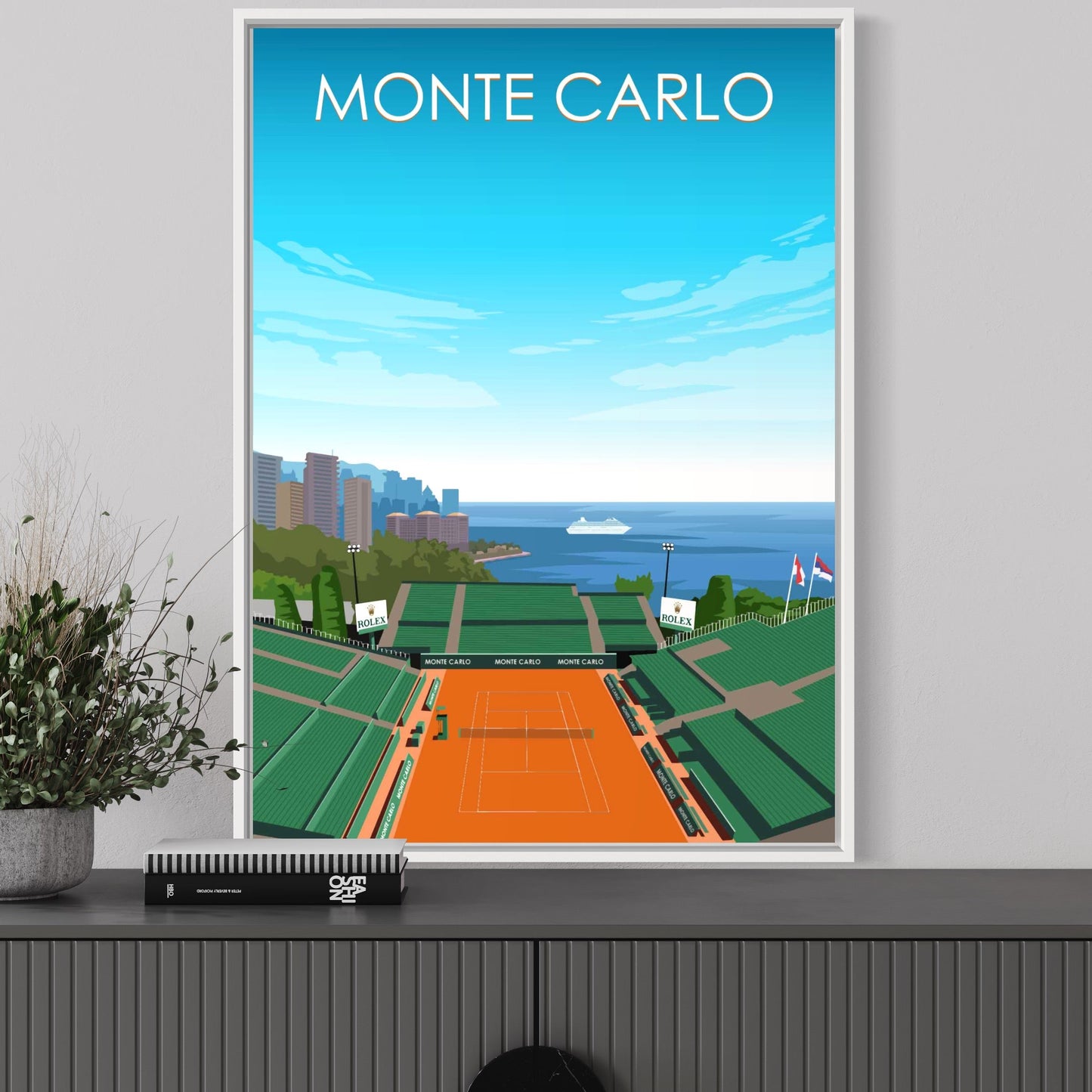 Monte Carlo ATP Masters Tennis Stadium Poster